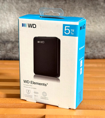 Western Digital Elements 5TB (WDBU6Y0050BBK-WESN) NEW External Hard Drive NIB