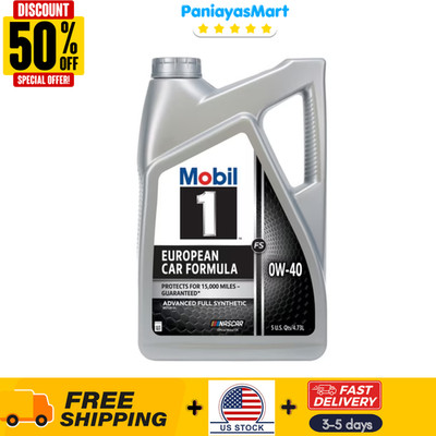 Mobil 1 FS European Car Formula Full Synthetic Motor Oil 0W-40W