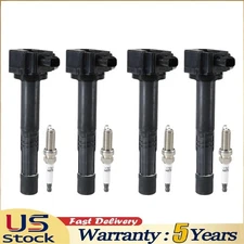 4 Ignition Coil Pack UF712 and Spark Plugs For 2015-2019 Honda CR-V l4 2.4L