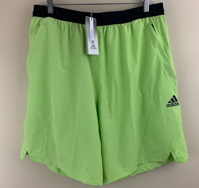 ADIDAS Men's Axis 3.0 Woven Aeroready Training Shorts Pulse Lime Size L NWT