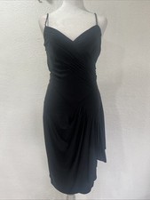 BCBG Max Azria Black Ruched Cocktail Dress NWT Size PM Petite Medium Event Dress