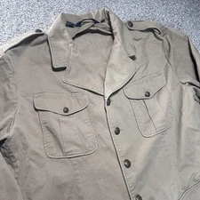 Polo Ralph Lauren Jacket Mens 2XL Khaki Cotton Military Safari Field Coat