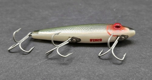 Vintage Mirrolure 52M18 Floater Lure Silver Green Red 3 Hook - Fast Shipping!! - Picture 8 of 11