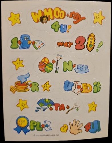 Vintage Hallmark Sticker Lot 80s Encouragement Lot Of 8 - Picture 15 of 15