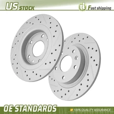 281mm Rear Drilled Disc Brake Rotors Set for 2016 2017 2018 Mazda CX-3