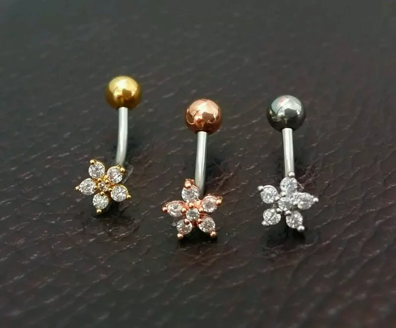 Dainty gold belly ring deals