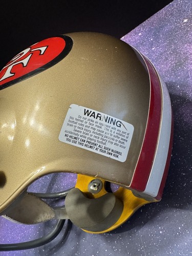 Replica casco medio giovanile vintage anni 90 NFL San Francisco 49ers Riddell full size - Foto 6 di 17