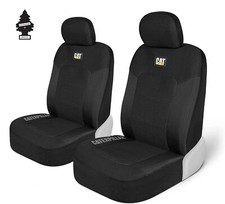 Caterpillar Car Truck Seat Covers For Front Seats Set - Black Bundle For Toyota