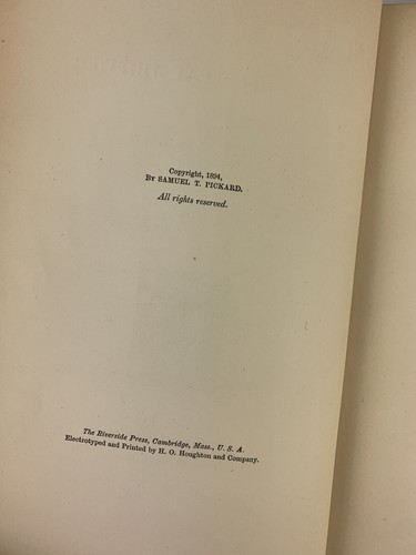 1894 Life and Letters of John Greenleaf Whittier by Samuel T. Pickard 2 Volumes - Picture 11 of 12