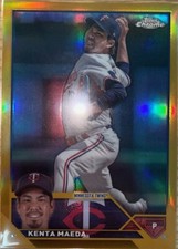 Kenta Maeda 2023 Topps Chrome Update #USC142 Gold Refractor #/50 Twins