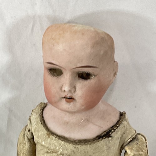 VINTAGE DOLL BISQUE PORCELAIN Schoenau & Hoffmeister GERMANY LEATHER BODY - Picture 4 of 8