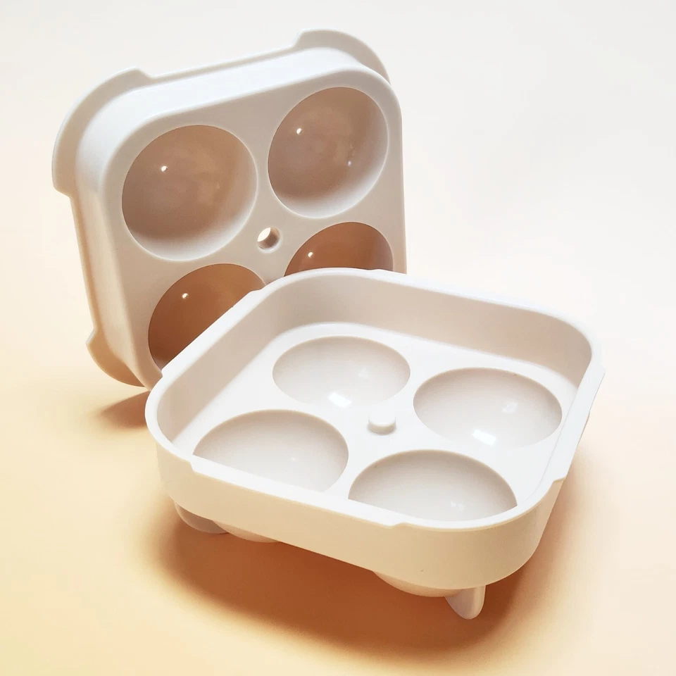 [4-Pack] Large Silicone Ice Cube Tray (Ice Ball / Ice Cube Mold)-BEIGE - Image 4 of 4