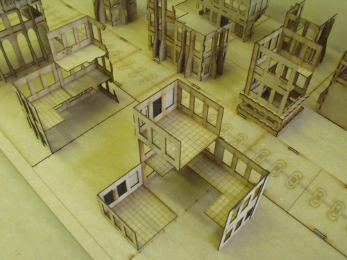  Apokalypse Stadtkampf Gebäude Tischplatte Wargames Landschaft Gelände 28mm - Bild 11 von 12
