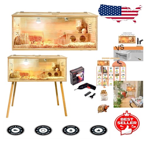 All-in-One Chick Brooder Box with Adjustable Thermometer and Easy Assembly