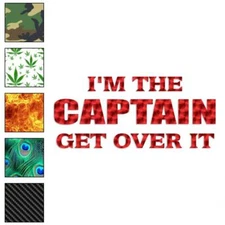 Im The Captain Boat Ship, Vinyl Decal Sticker, 40 Patterns & 3 Sizes, #1680