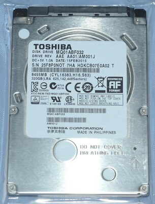 Toshiba 320GB MQ01ABF032 5400RPM SATAII 2.5
