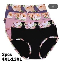 WOMENS WHOLESALE UNDERWEAR SET 3 PIECE PANTIES BRIEF PLUS SIZE PLUS SIZE 4XL/13XL