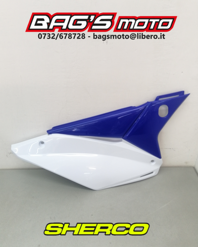 COPPIA FIANCATINE PORTANUMERI PLASTICHE CARENE POLISPORT SHERCO SE-R / SEF-R - Foto 3 di 3