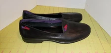 Keds Grasshopper Black Leather Red Hat Society shoes Womens Size 6.5W