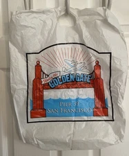 Under the Golden Gate Pier 39 San Francisco Plastic Shopping Bag Disposable Bag