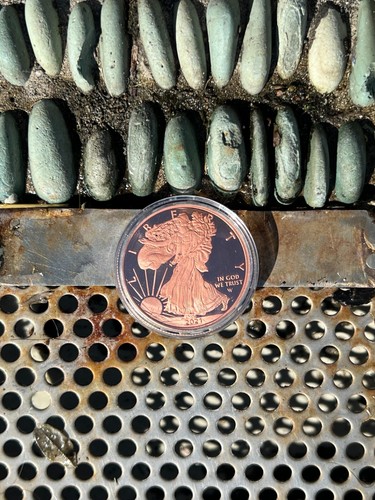 1 oz .999 Pure Copper Coin Walking Liberty & Eagle Design/American Round Bullion - Picture 16 of 24