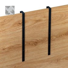 Adjustable Over Door Mirror Hanger 14.5 Inch Set w/ Protective Lining Black