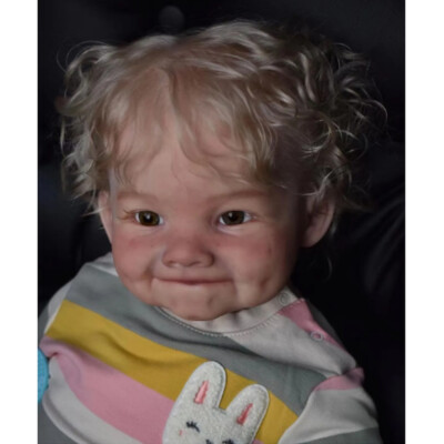 28'' Finished Reborn Baby Doll Lifelike Toddler Newborn Curly Hair Handmade Gifts