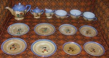 WALT DISNEY'S MICKEY AND MINNIE MOUSE TEA SET C. 1930'S JAPAN