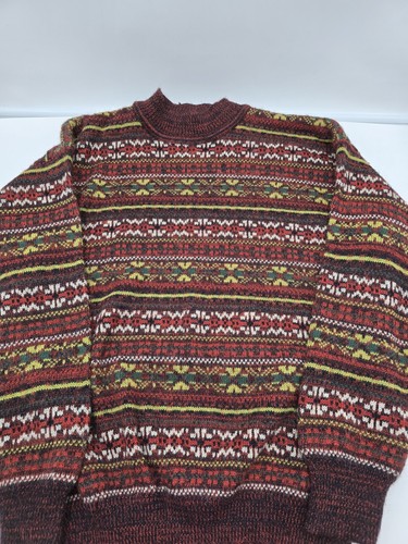Bewitching Earthy Colors 90's Retro Bohemian Folk Artistic Cozy Vintage Sweater - Picture 9 of 13