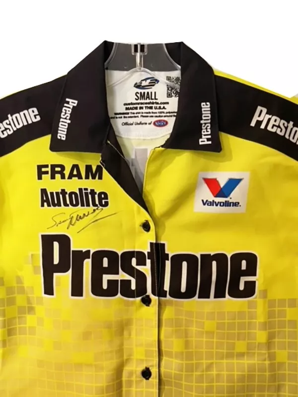 CAMISA VRHTF NHRA DE COLECCIÓN FIRMADA POR SPENCER MASSEY PRESTONE EQUIPO DE CARRERAS PEQUEÑA EX ESTADO Foto 4 de 4