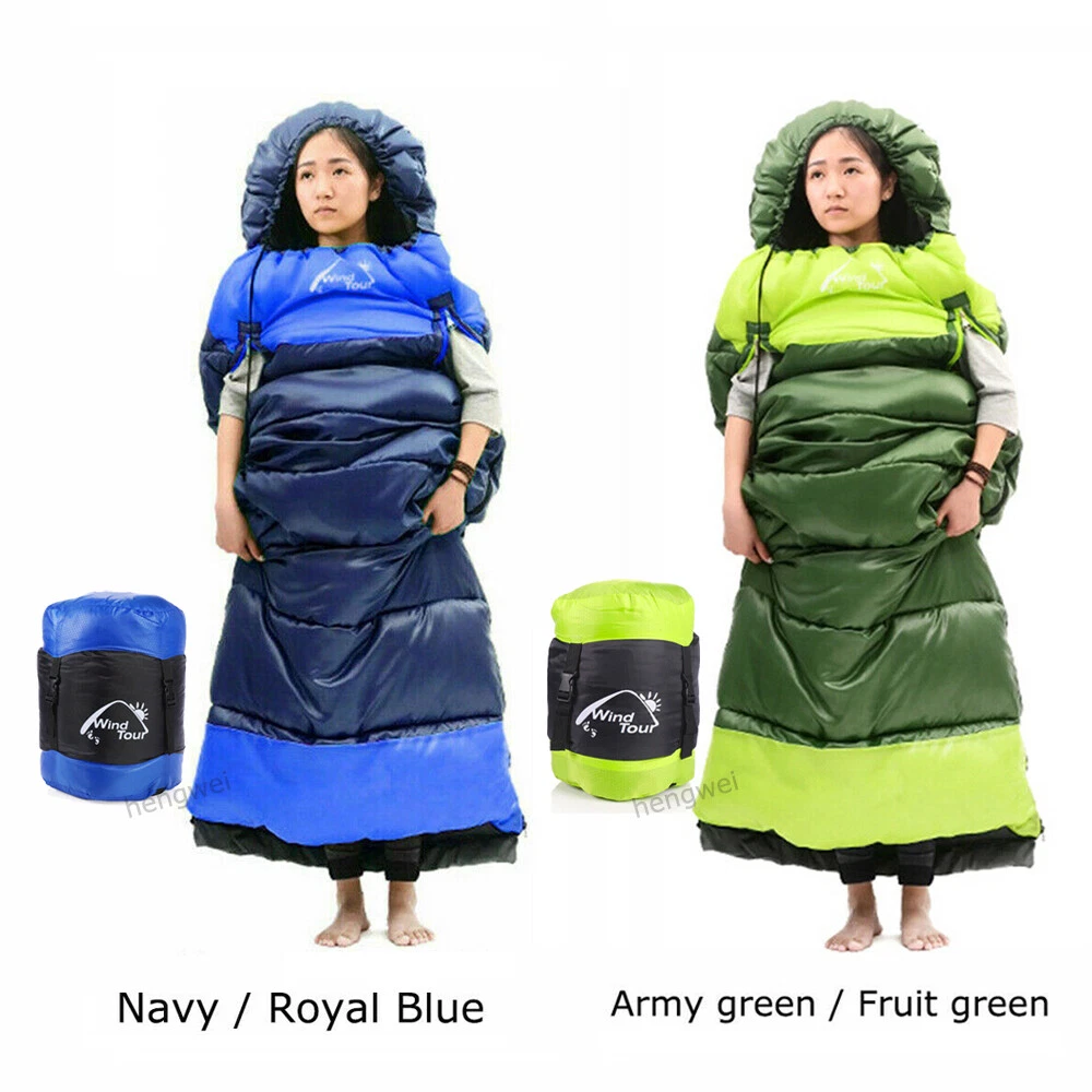 Adults Thicken Camping Sleeping Bag with Zipper for Cold Weather 5°F to 50°F