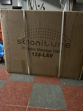 Saloniture Professional Portable Folding Massage Table With Carrying Case - Blue