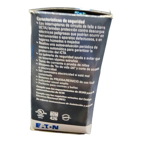 Eaton GFCI Duplex Receptacle Electrical Outlet TRSGF15 NEW Free Ship - Picture 4 of 5