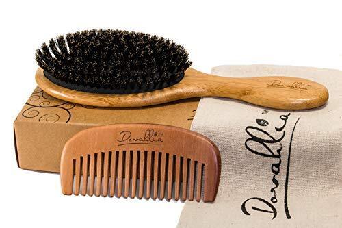 Boar Bristle Hair Brush Set For Women And Men - Designed For Thin And Normal ...