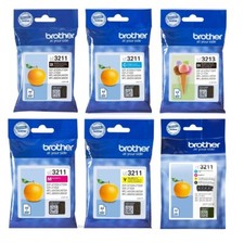 Genuine Brother LC3211, Ink Cartridges, DCP-J572DW, DCP-J772DW, DCP-J774DW, LOT