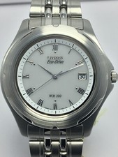 CITIZEN,MENS,eco drive,steel,date,solid case,wr100m,NEW OLD STOCK,free shipping.