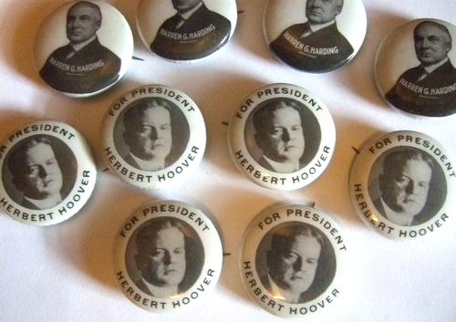 Political Buttons President Warren Harding President Herbert Hoover from 1968 - Picture 2 of 9