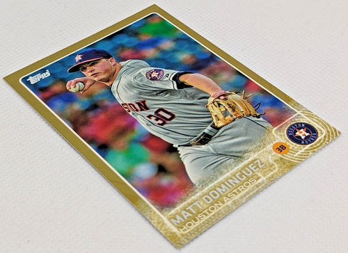 MATT DOMINGUEZ 2015 Topps Series 1 GOLD 328/2015 #135 Houston ASTROS - Picture 2 of 3