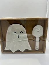 10 Strawberry Street Ghost Dip Cheese Spread Set Halloween