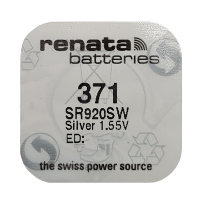 kQ Renata Knopfzelle Silver Oxide 371 SR69 1.55V Batterien 1er Blister