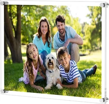 Clear Large Acrylic Wall Mount Floating Picture Frame 16"X20" UV-Protection