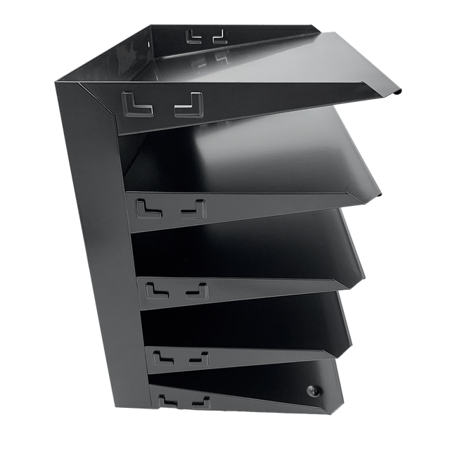 Huron Horizontal 5 Slot Steel Desk Organizer/Sorter Black HASZ0149 eBay