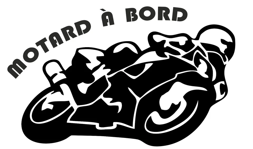 LOGO AUTOCOLLANT MOTARD A BORD 16 qualité pro