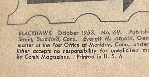 BLACKHAWK #69 Oct 1953 in VG+ 4.5 or better - Picture 5 of 12