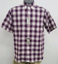 Daniel Cremieux Signature Wine Purple Plaid S/S Men's Shirt NWT $79.50 Choose Sz