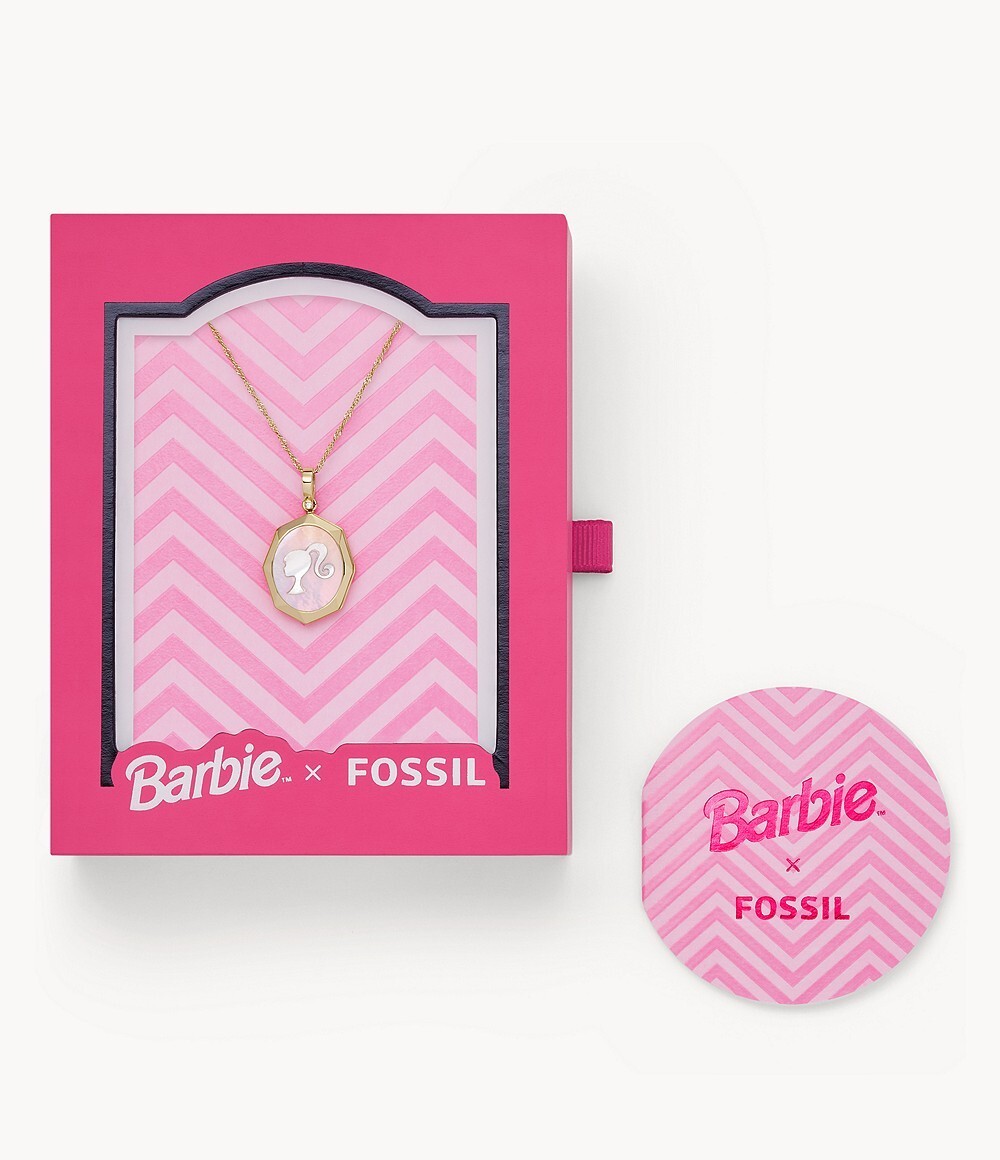 Barbie ネックレス【IBN*Barbie-4】 Barbie™ x Fossil Limited Edition Gold-Tone Stainless Steel