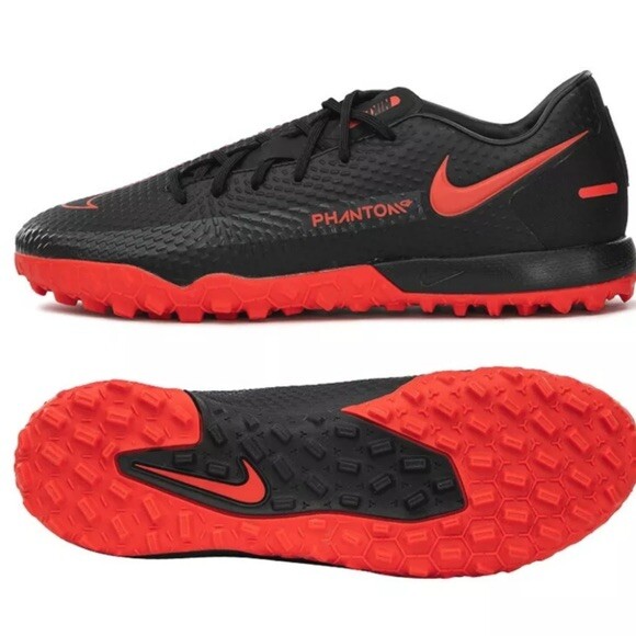 Nike Phantom GT Academy TF Indoor Soccer Cleats Black Red