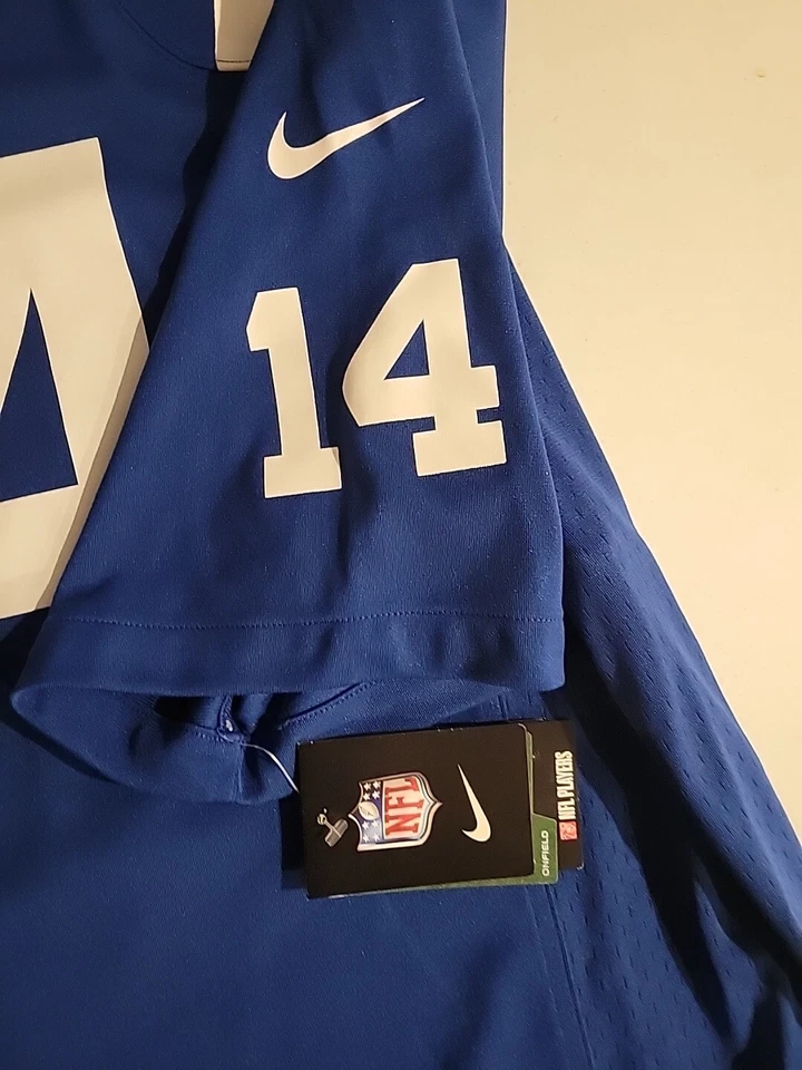 NUEVO CON ETIQUETAS CAMISETA NIKE ON FIELD SERIGRAFIADA HAKEEM NICKS PARA HOMBRE TALLA XL AZUL Foto 3 de 4