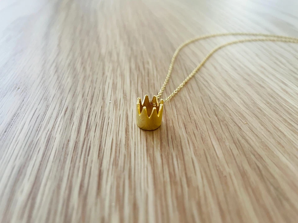 Collar corona griega de plata de ley 925, collar corona de oro 925 Foto 4 de 4