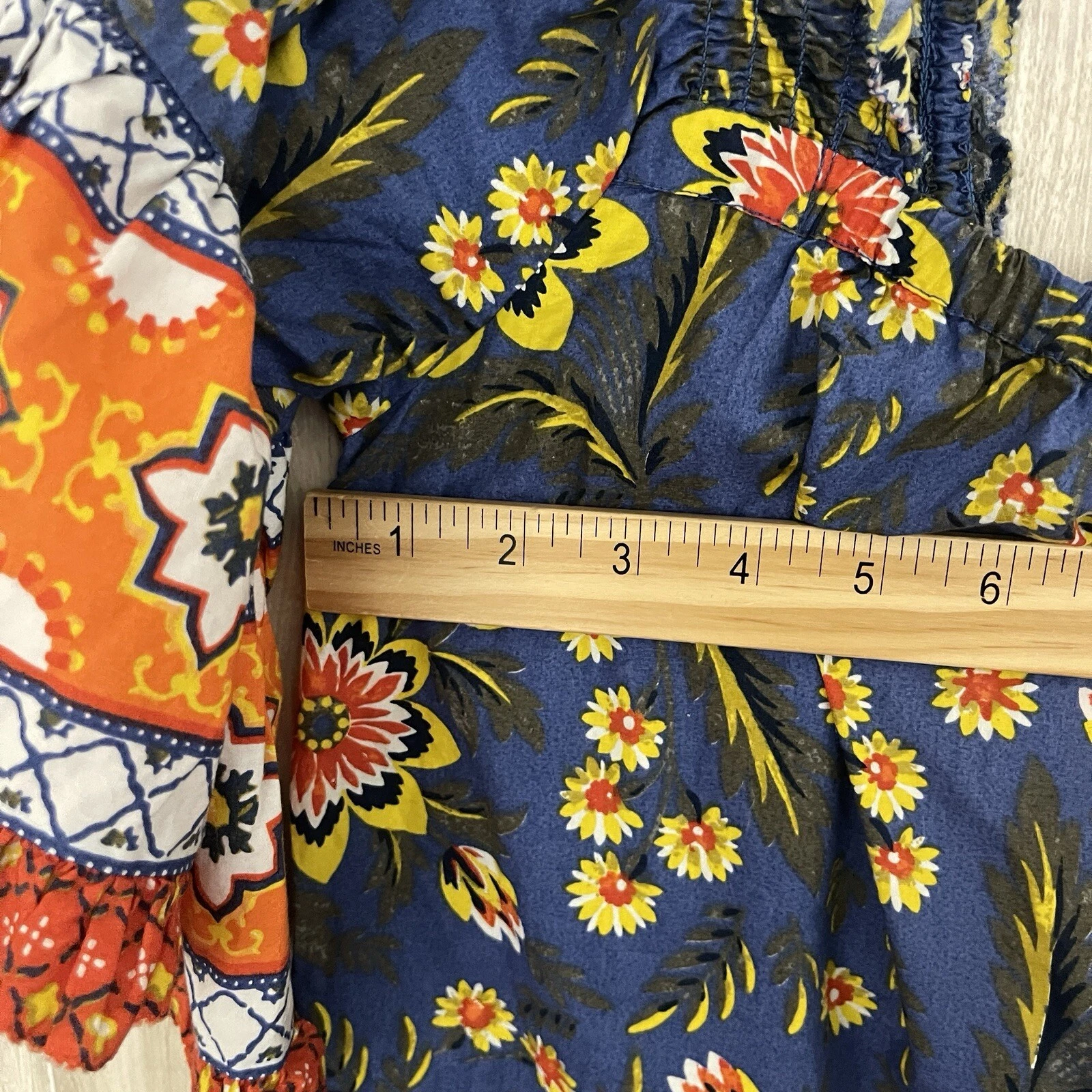 PALM ANGELS Abito donna Joie floreale piccole maniche a campana tasche tropicale boho preppy